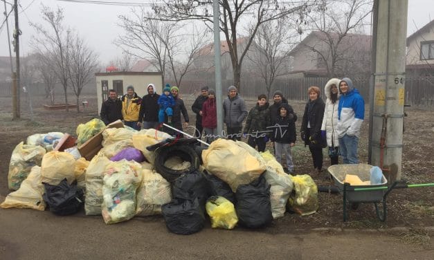 VIDEO&FOTO: Comunitatea Dumbrăvițeană face curățenie în comună