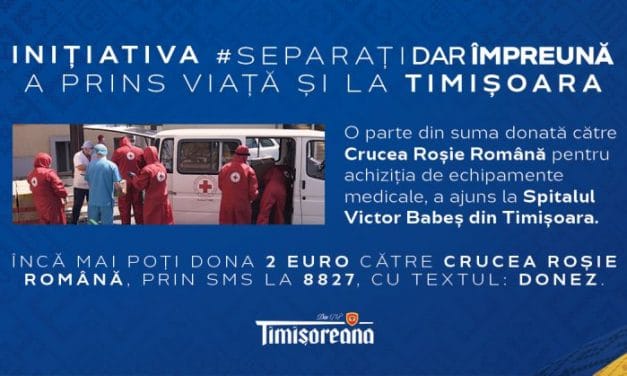 Primele materiale achiziționate din donația făcută de Timișoreana către Crucea Roșie Română au ajuns la Spitalul „Dr. Victor Babeș” Timișoara