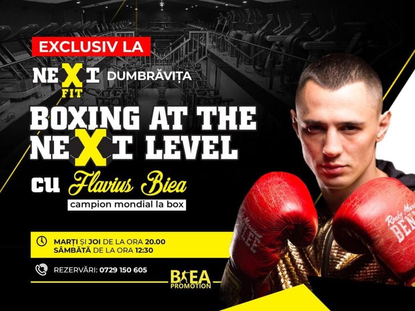 Flavius Biea predă boxul în sala Nextfit din Dumbrăviţa