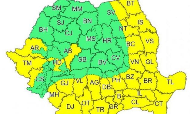 AVERTIZARE METEOROLOGICĂ: Un nou cod galben pentru Timiș