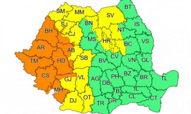 Fenomene Meteorologice Periculoase – Cod Galben și  Portocaliu pentru BANAT