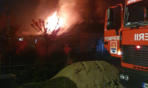 VIDEO: Incendiu izbucnit la o casă din Dumbrăvița