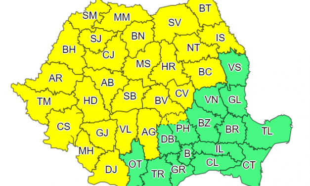 Administrația Națională de Meteorologie anunță un nou cod galben pentru Banat