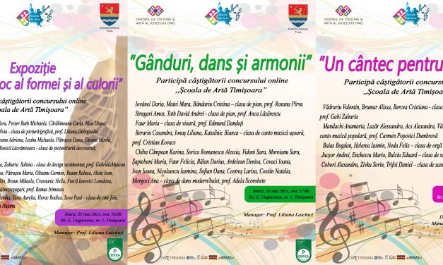 Școala de Artă organizează săptămâna aceasta o serie de evenimente culturale