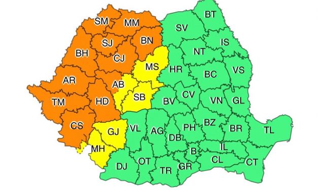 Administrația Națională de Meteorologie anunță cod portocaliu în Timiș