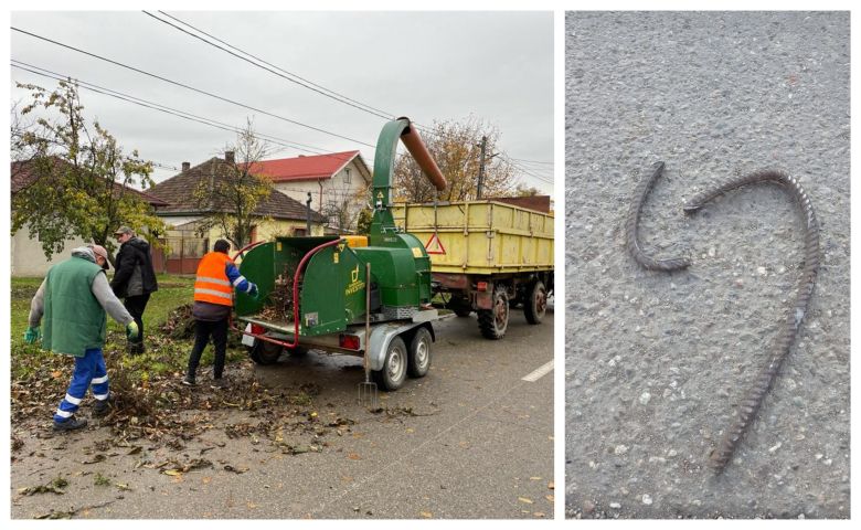 CURĂȚENIA de TOAMNĂ – O bară de fier beton a stricat tocătorul de crengi | Dumbrăvița Investiții face apel la respectarea regulilor