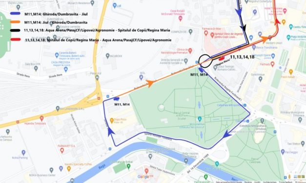 Troleibuzele de pe linia M14 vor circula deviat în perioada 26-30 aprilie