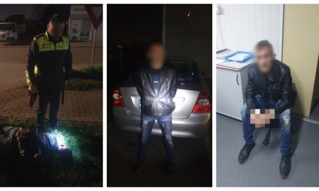 FOTO: Hoț prins de un agent al Poliției Locale Dumbrăvița