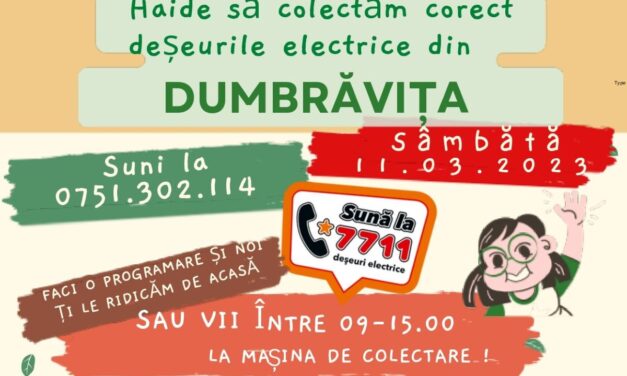 Primăria anunță o nouă campanie de colectare de deșeuri electrice & electronice | Caravana SNC ajunge și în Dumbrăvița