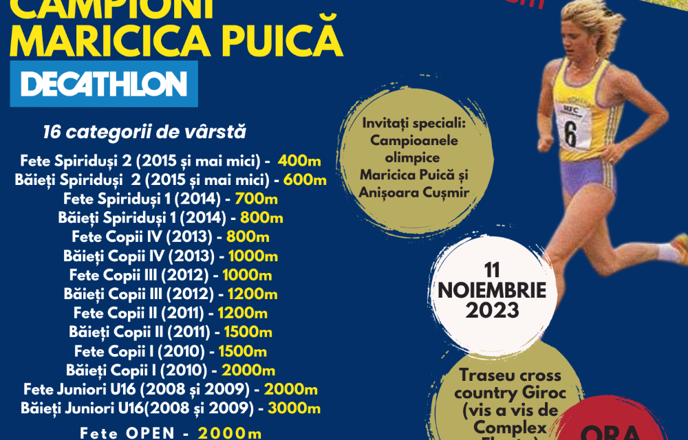 Crosul viitorilor campioni Maricica Puică – premii speciale pentru școlile cu cei mai mulți participanți