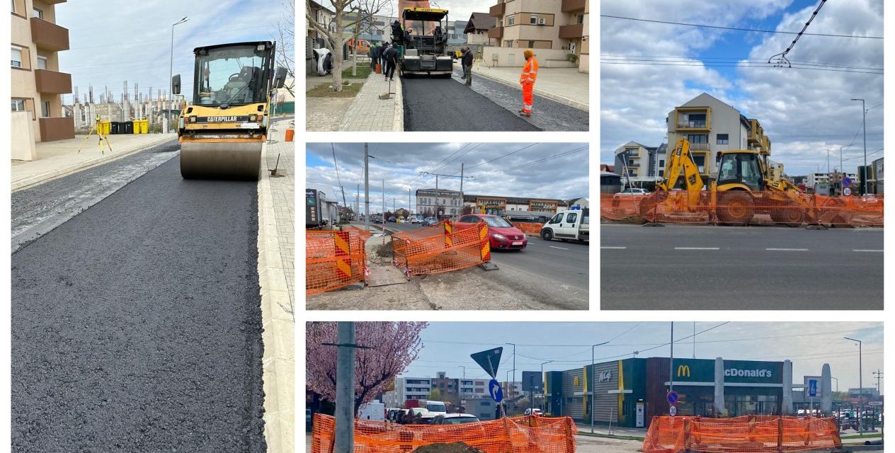 FOTO – Continuă lucrările la infrastructura stradală din Dumbrăvița