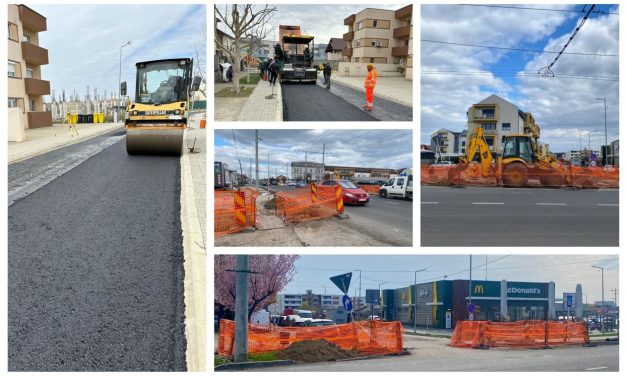 FOTO – Continuă lucrările la infrastructura stradală din Dumbrăvița