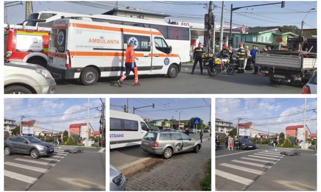 Primul accident grav după introducerea semafoarelor noi pe strada principală din Dumbrăvița – UPDATE