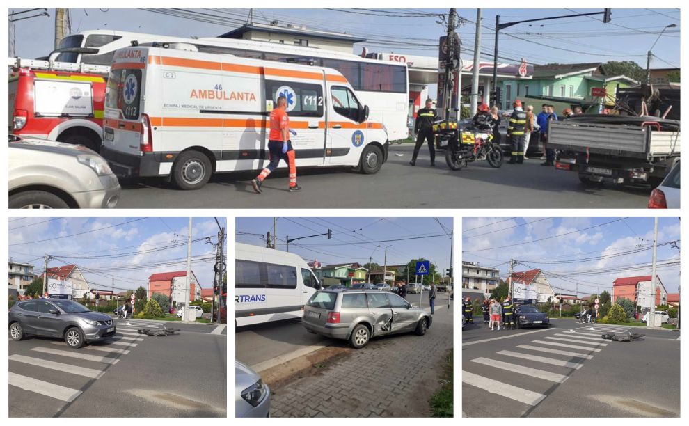Primul accident grav după introducerea semafoarelor noi pe strada principală din Dumbrăvița – UPDATE