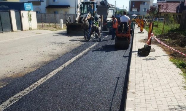 Primăria Dumbrăvița: Amenajarea străzii Liliacului, aproape de finalizare