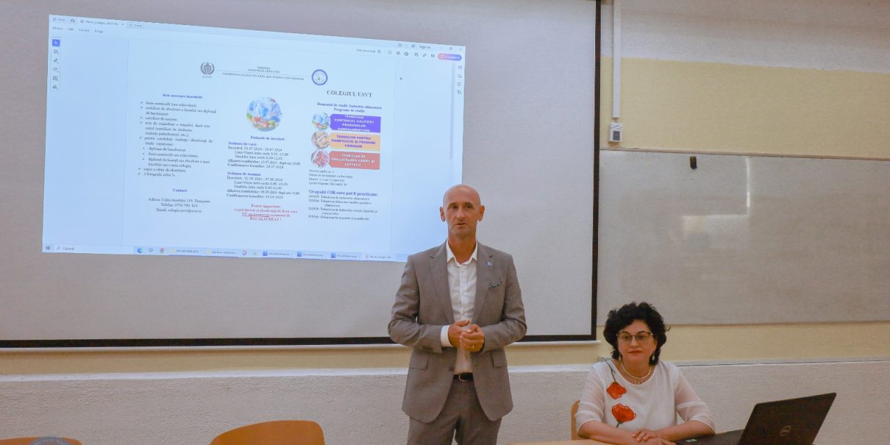 Colegiul de Învățământ Terțiar Nonuniversitar – USVT din cadrul Universității de Științele Vieții „Regele Mihai I” din Timișoara și-a deschis porțile