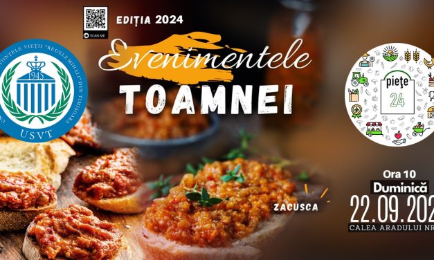 Piețe24 în colaborare cu Universitatea de Științele Vieții “Regele Mihai I” din Timișoara , deschidem și în acest an un șir de “Evenimente ale toamnei editia a 2-a!”