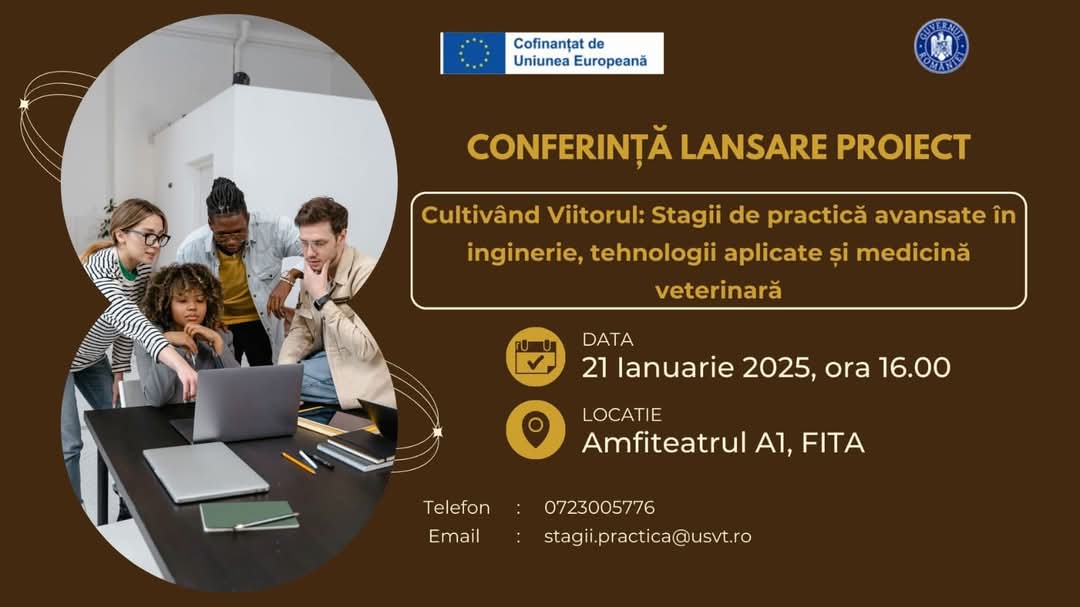 Cultivând Viitorul: Stagii de practică avansate în inginerie, tehnologii aplicate și medicină veterinară