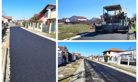 LOTUL 1 – Încă două străzi din Dumbrăvița au fost asfaltate