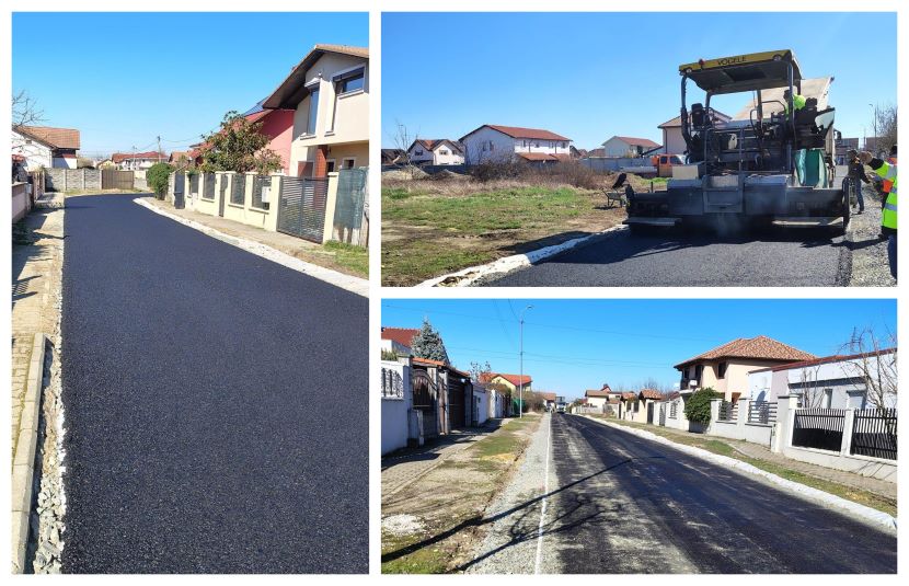 LOTUL 1 – Încă două străzi din Dumbrăvița au fost asfaltate