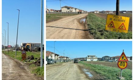 Se circulă în regim de șantier pe un bulevard important din Dumbrăvița – Au început lucrările de asfaltare!