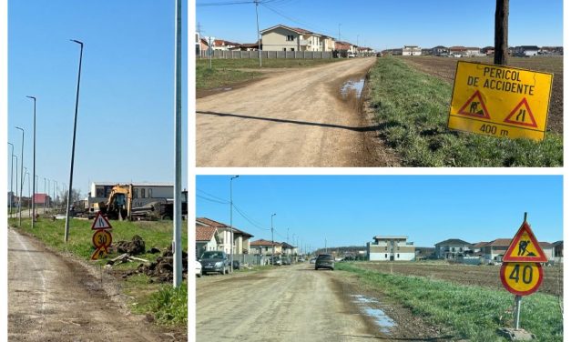 Se circulă în regim de șantier pe un bulevard important din Dumbrăvița – Au început lucrările de asfaltare!