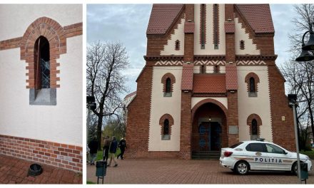 FOTO – Tentativă de jaf la o biserică din centrul Dumbrăviței!
