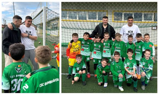 FOTO: CSC Dumbrăvița – U8 a jucat în interligă, la Arad – Srdjan Luchin a fost vizitat de finul George Țucudean