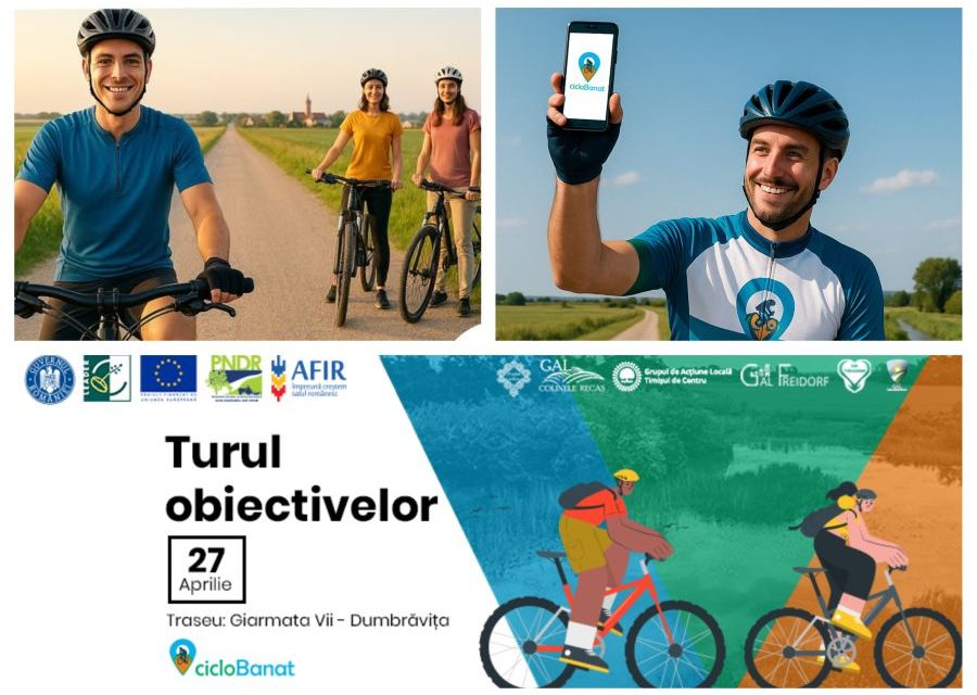 GAL Colinele Recaș vă invită la pedalare pe traseul Giarmata Vii-Dumbrăvița