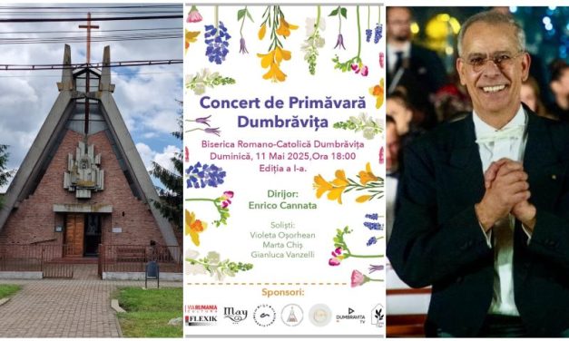 Concert de Primăvară, în Biserica Romano-Catolică Dumbrăvița – Dirijor: Maestrul Enrico Cannata