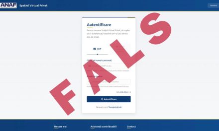 Tentativă de phishing – Atenționare privind un site fals care imită identitatea ANAF