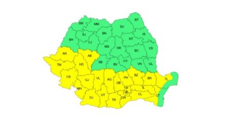 Cod galben emis de ANM: Maximele se vor situa între 32-36 de grade Celsius