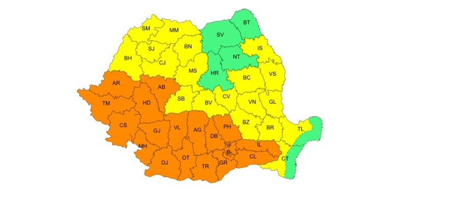 Dumbrăvița, din nou sub cod portocaliu