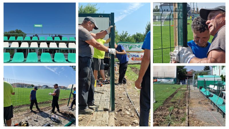 Continuă lucrările la stadionul „Ștefan Dobay”