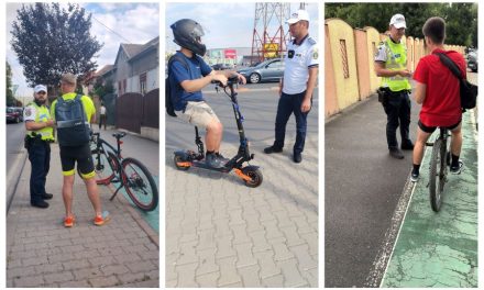 IPJ Timiș: În Dumbrăvița a fost identificat în trafic un minor care conducea o trotinetă electrică încadrată în categoria mopedelor