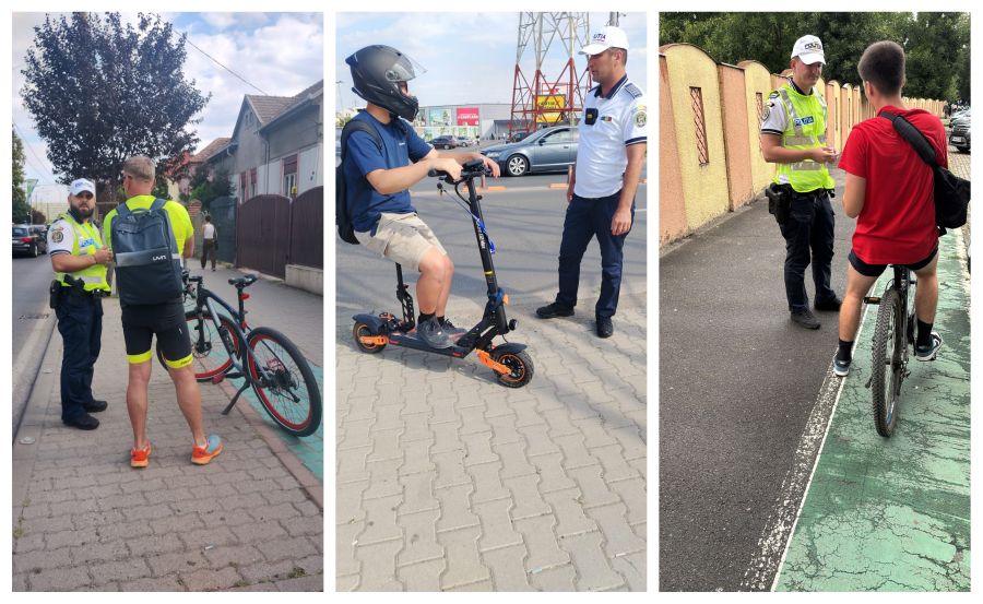 IPJ Timiș: În Dumbrăvița a fost identificat în trafic un minor care conducea o trotinetă electrică încadrată în categoria mopedelor