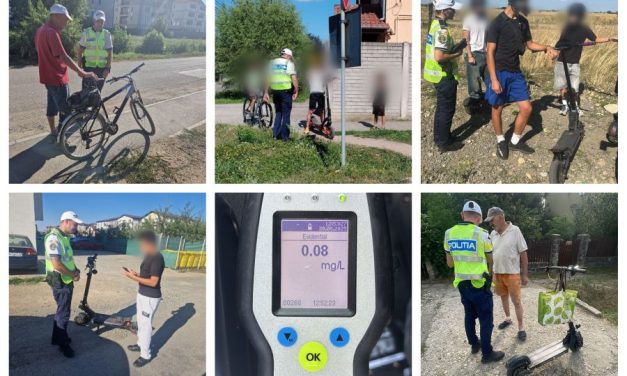 Polițiștii au luat măsuri pentru creșterea siguranței rutiere în rândul pietonilor, bicicliștilor și conducătorilor de trotinete
