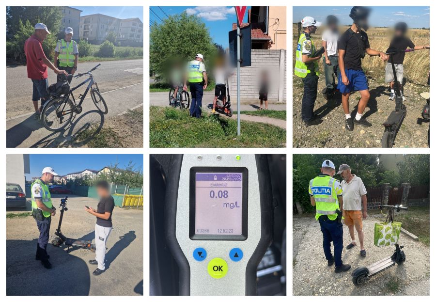 Polițiștii au luat măsuri pentru creșterea siguranței rutiere în rândul pietonilor, bicicliștilor și conducătorilor de trotinete