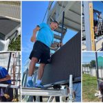 EXCLUSIV – Stadionul „Ștefan Dobay” prinde culoare: A început montarea tabelei cu LED-uri de ultimă generație