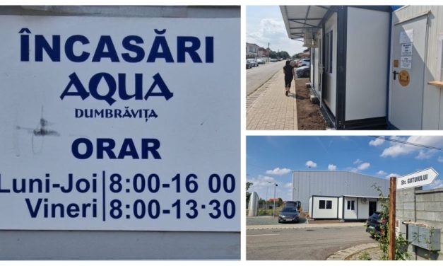 Casieria societății Aqua Dumbrăvița s-a mutat pe strada Creației – Miercuri se reia activitatea
