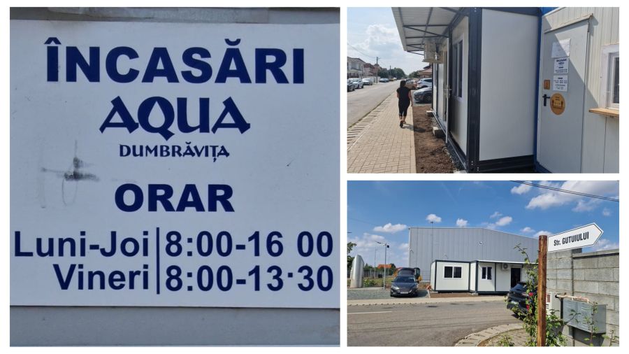 Casieria societății Aqua Dumbrăvița s-a mutat pe strada Creației – Miercuri se reia activitatea