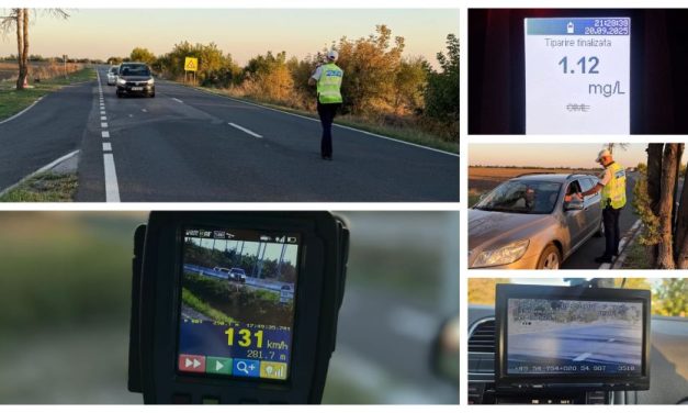 Polițiștii au dat zeci de sancțiuni contravenționale pe DJ 691, drumul ce leagă Timișoara de Lipova, prin DUMBRĂVIȚA