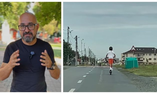 VIDEO – Tânăr trotinetist filmat cum gonea cu viteză mare, în Dumbrăvița – Administrația mai trage un semnal de alarmă!