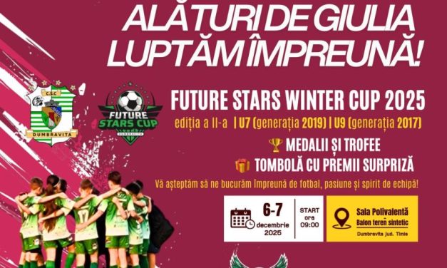 „Un gol pentru Giulia”: Dumbrăvița organizează un turneu caritabil