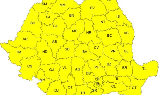 ATENȚIONARE METEOROLOGICĂ: Intră în vigoare un nou COD GALBEN