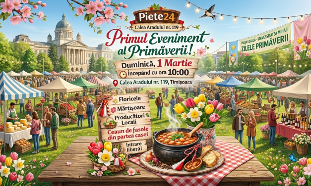 Primăvară cu parfum de tradiție și aromă de ceaun:  sărbătoarea mărțișorului pe Calea Aradului la USVT