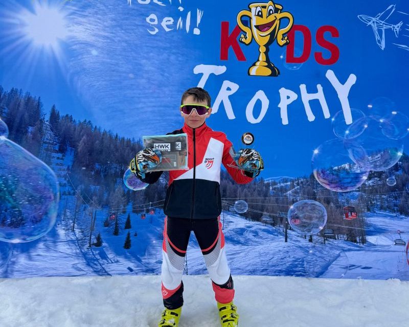 Din Dumbrăvița pe pârtiile de Cupă Mondială: Rareș Negrea impresionează la competiția internațională de schi Kidstrophy