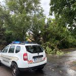 Poliția Locală și ISU au intervenit de urgență pentru înlăturarea efectelor vremii extreme de duminică