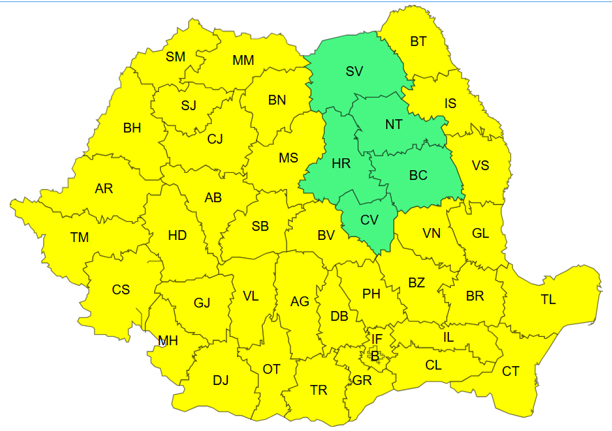 Vestul și nord-vestul țării, sub asediul caniculei: Temperaturi extreme și disconfort termic accentuat în cea mai mare parte a României