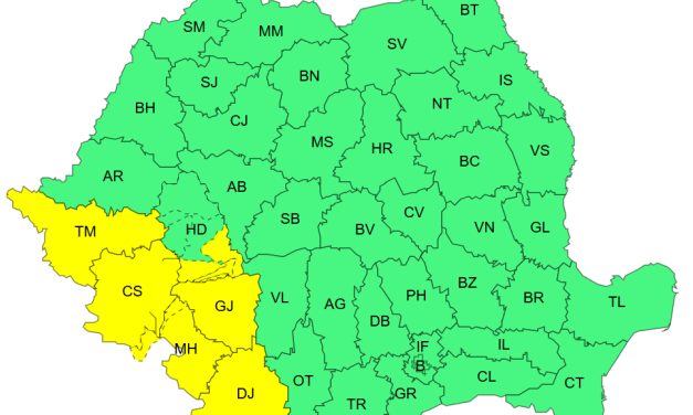 Cod galben de furtuni violente în Timiș: Alertă de vijelii și grindină pentru următoarele ore